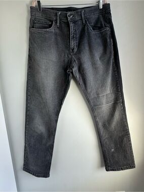 Urban Star Men's Black Washed Straight-Leg Jeans 36 x 31